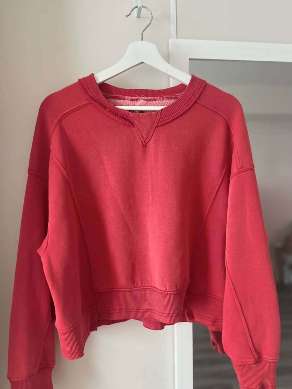 Free People Intercept Pullover Red Sweatshirt